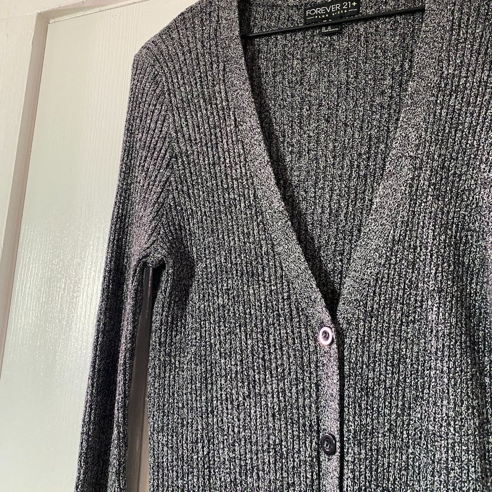 Forever 21 Long Grey Cardigan Dress
